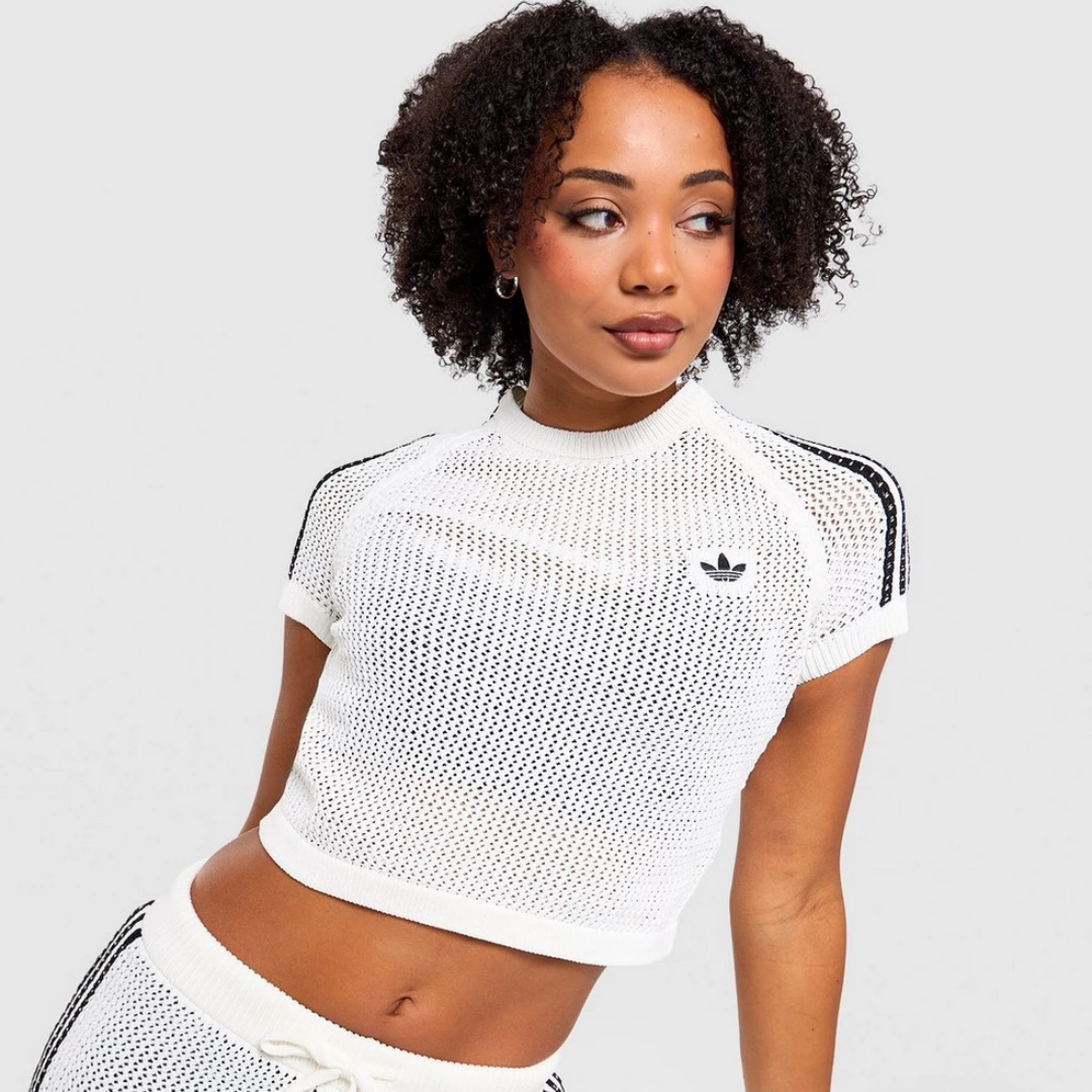 Adidas Kinteed Crochet Cali Tee Set Damen-Set