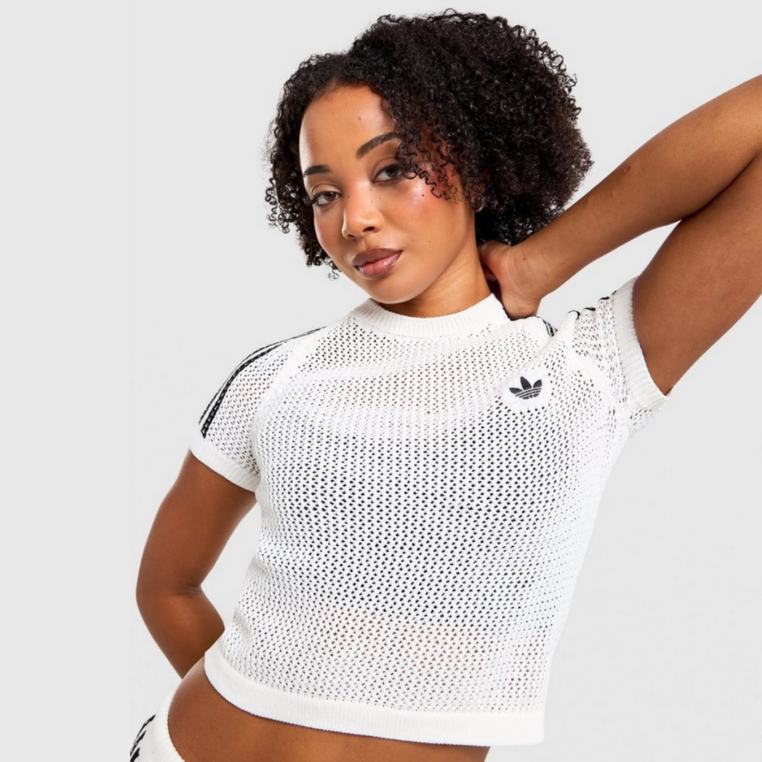 Adidas Kinteed Crochet Cali Tee Set Damen-Set