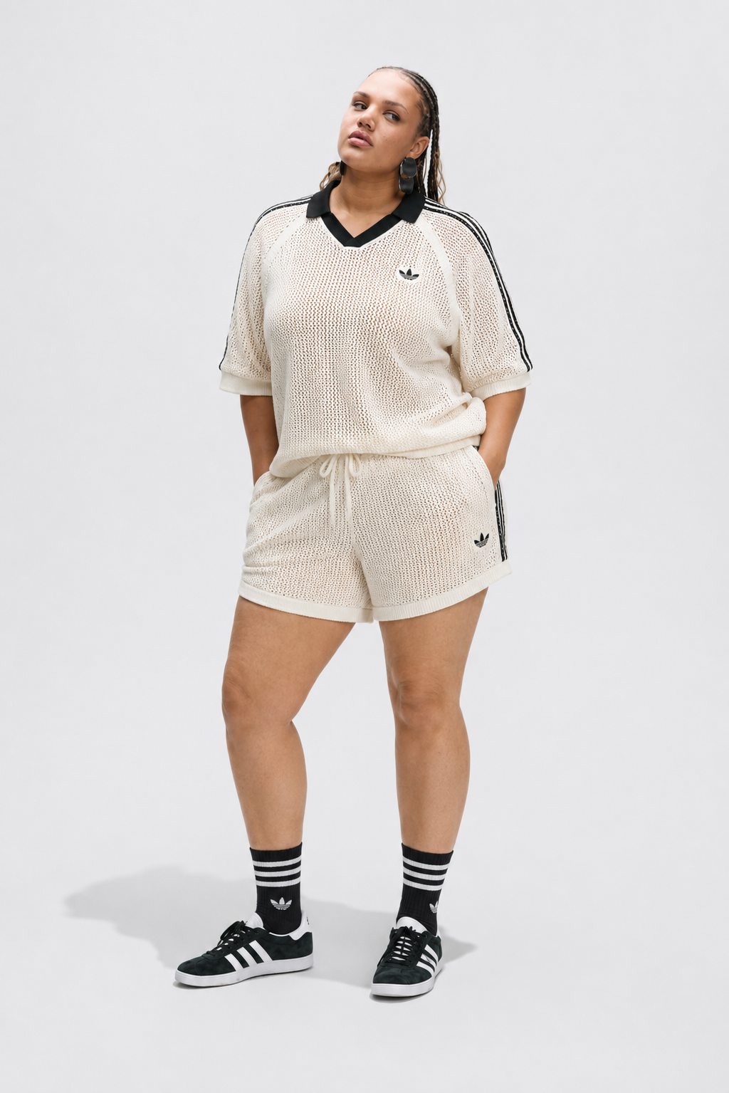 Adidas Originals Knitted Crochet Set Off White Damen-Set