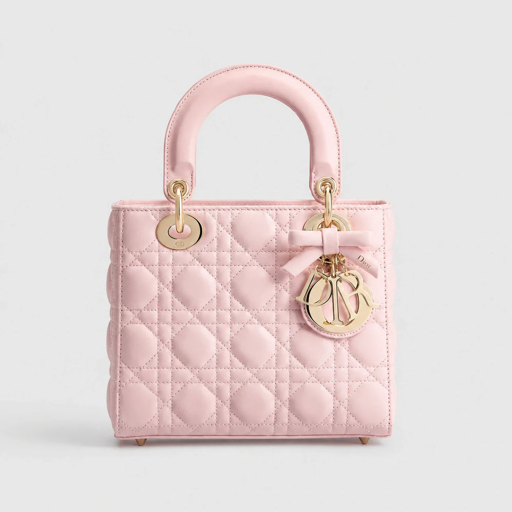 Lady Dior Cannage Lammleder – Rosa Soupir