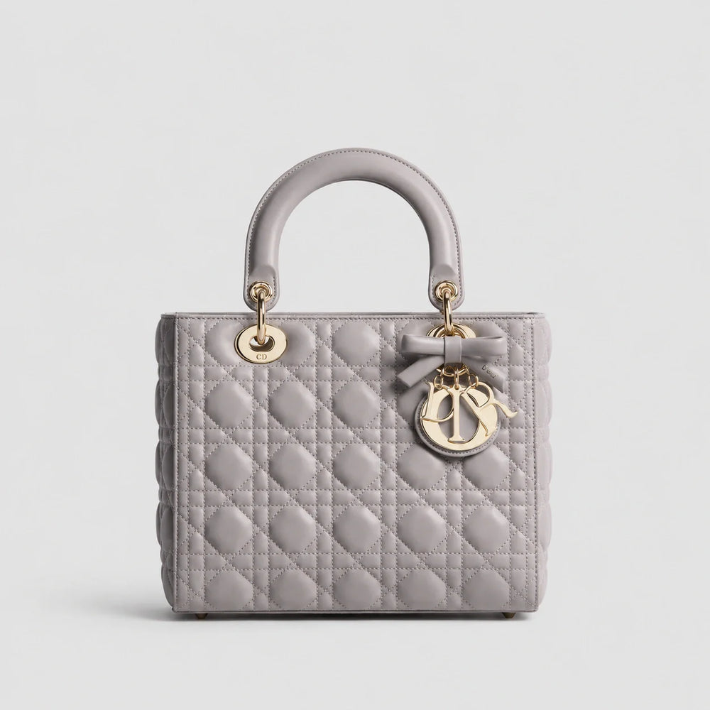 Lady Dior Cannage Lammleder – Trianon Grau