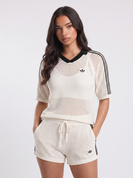 Adidas Originals Knitted Crochet Set Off White Damen-Set