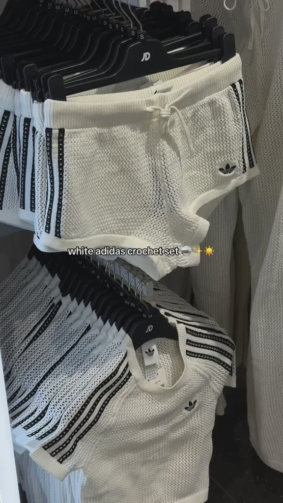 Adidas Originals Knitted Crochet Set Off White Damen-Set