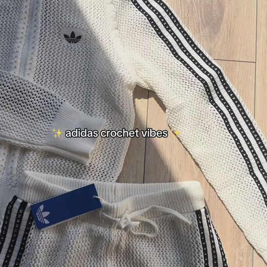 Adidas Originals Knitted Crochet Set Off White Damen-Set
