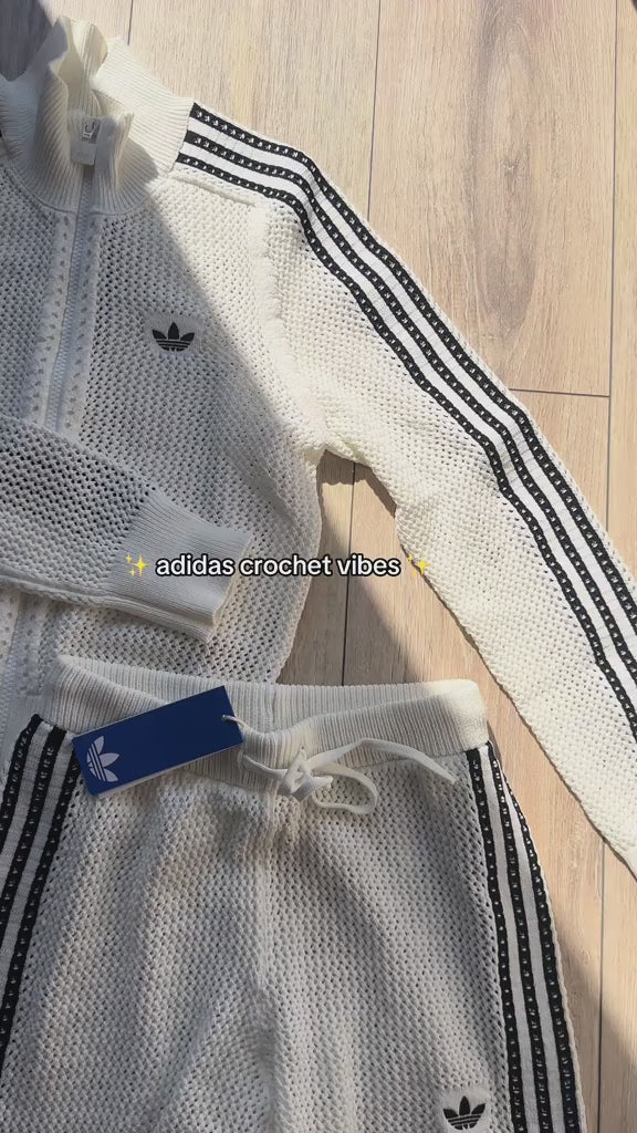 Adidas Originals Knitted Crochet Set Off White Damen-Set